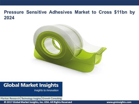 © 2017 Global Market Insights, Inc. USA. All Rights Reserved Pressure Sensitive Adhesives Market to Cross $11bn by 2024