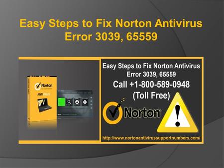 Easy Steps to Fix Norton Antivirus Error 3039,