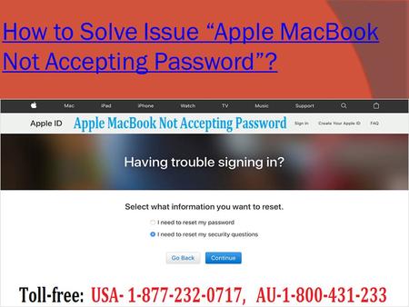 How to Solve Issue “Apple MacBook Not Accepting Password”?