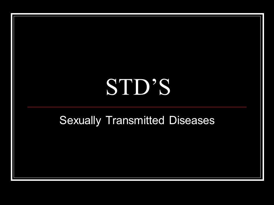 STD S Sexually Transmitted Diseases. Statistics American Social