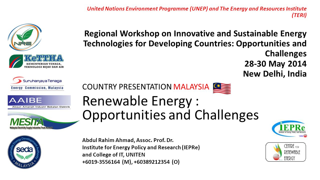 Renewable Energy Opportunities And Challenges Ppt Video Online Download