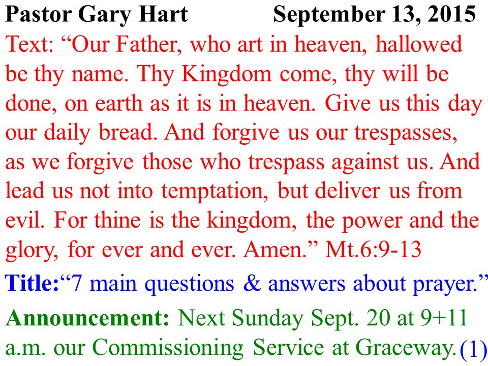 PPT - Our Father, who art in heaven, PowerPoint Presentation, free download - ID:6665295