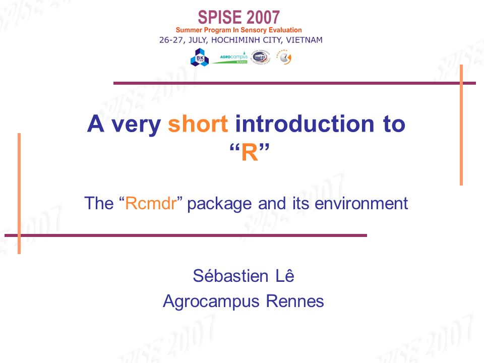 Sebastien Le Agrocampus Rennes A Very Short Introduction To R The Rcmdr Package And Its Environment Ppt Download