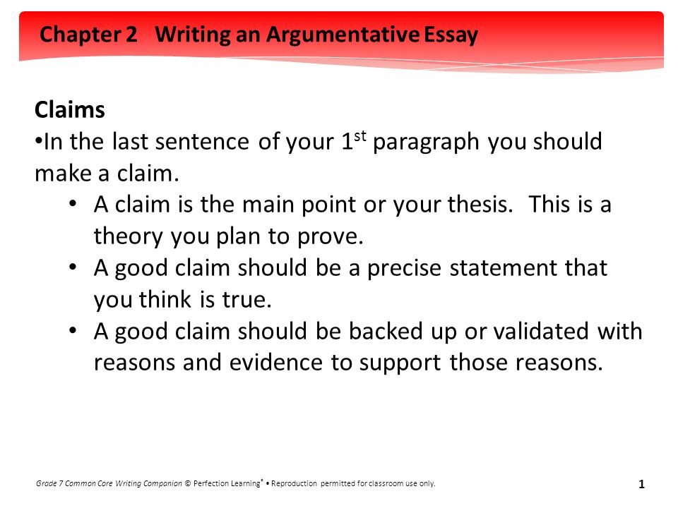 how to make a claim in an essay