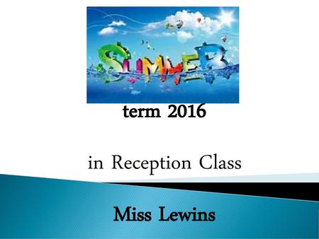Term 2016 in Reception Class Miss Lewins.