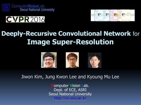 Deeply-Recursive Convolutional Network for Image Super-Resolution