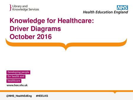 Knowledge for Healthcare: Driver Diagrams October 2016