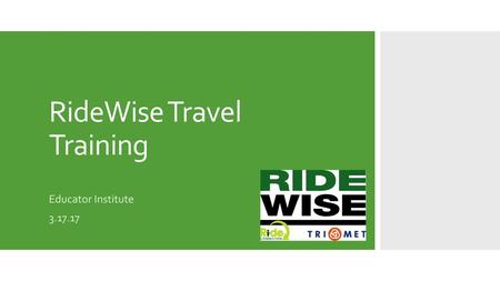 RideWise Travel Training