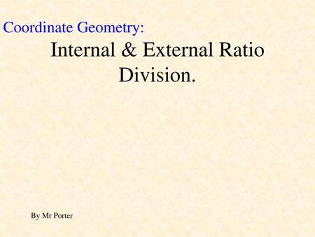 Internal & External Ratio