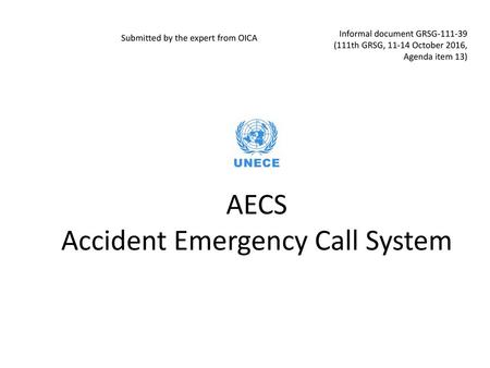 AECS Accident Emergency Call System