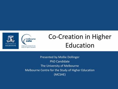 Co-Creation in Higher Education