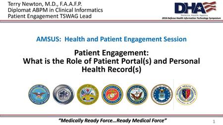 AMSUS: Health and Patient Engagement Session