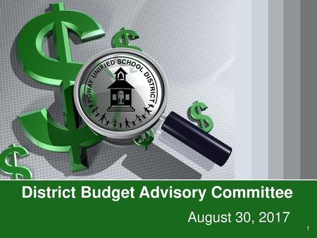 District Budget Advisory Committee