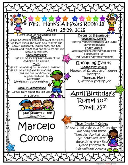 Marcelo Corona April Birthday’s Romel 10th Tyrell 25th