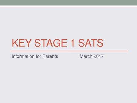 Information for Parents March 2017