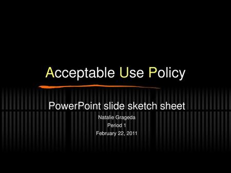PowerPoint slide sketch sheet