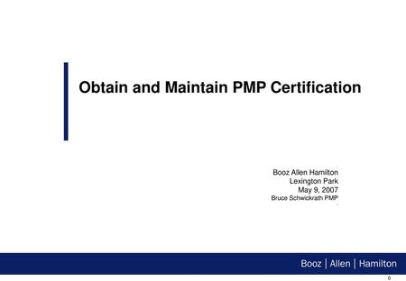 Obtain and Maintain PMP Certification