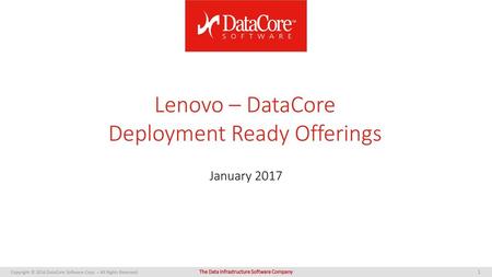 Lenovo – DataCore Deployment Ready Offerings