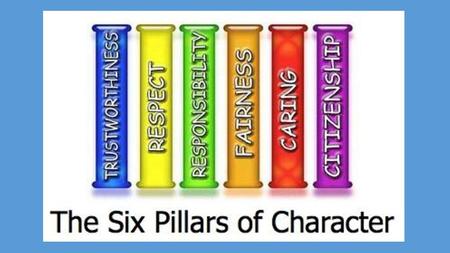 One Character Trait Will Be Emphasized Each Month