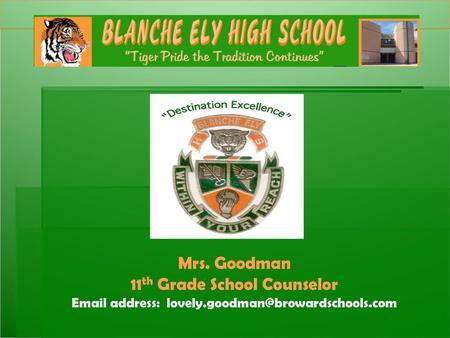 Mrs. Goodman 11th Grade School Counselor