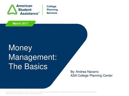 Money Management: The Basics