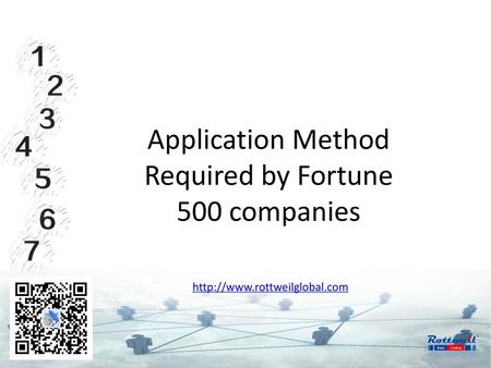 Application Method Required by Fortune 500 companies
