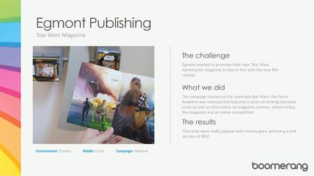 Egmont Publishing The challenge What we did The results