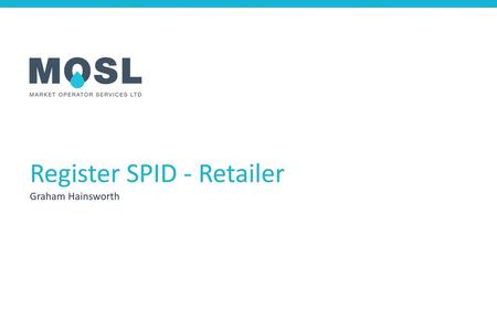 Register SPID - Retailer