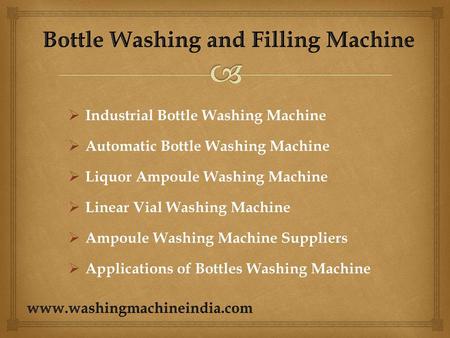 Bottle Washing and Filling Machine