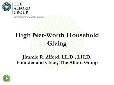 High Net-Worth Household Giving
