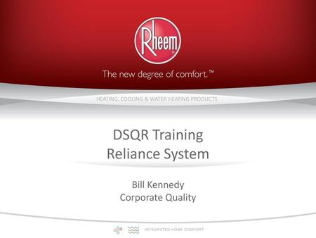 DSQR Training Reliance System
