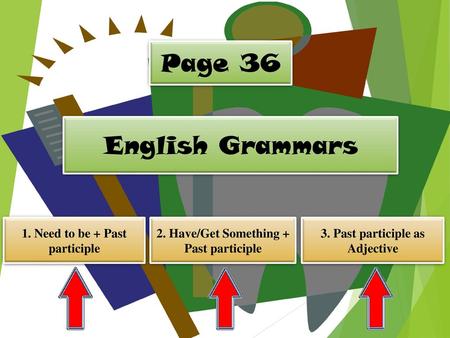 Page 36 English Grammars 1. Need to be + Past participle