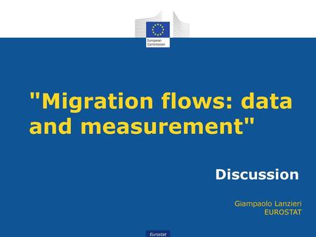 Migration flows: data and measurement