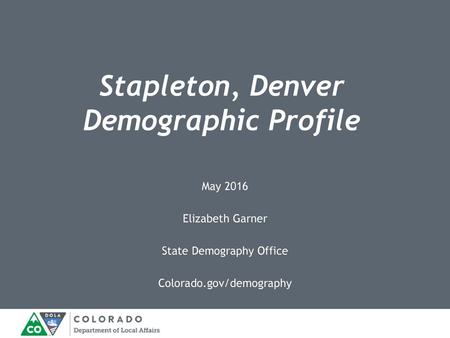Stapleton, Denver Demographic Profile