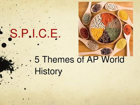 5 Themes of AP World History