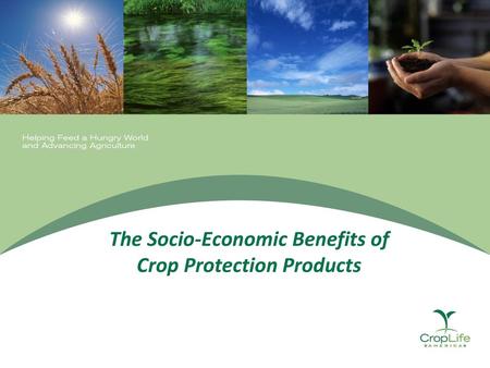 The Socio-Economic Benefits of Crop Protection Products