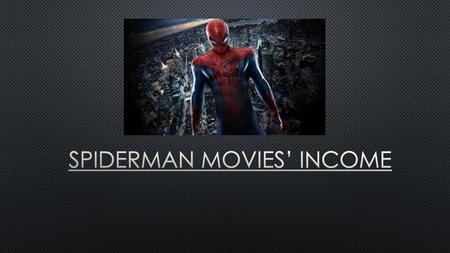 Spiderman Movies’ Income