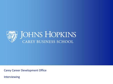 Carey Career Development Office