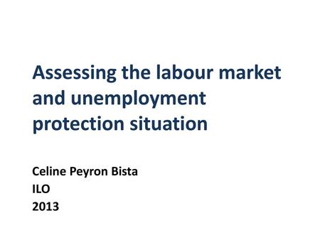 Assessing the labour market and unemployment protection situation