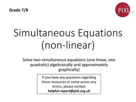 Simultaneous Equations (non-linear)