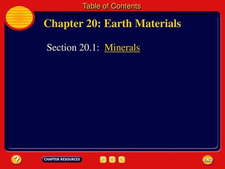 Chapter 20: Earth Materials