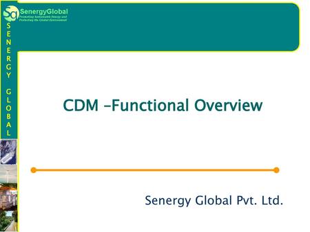 CDM –Functional Overview