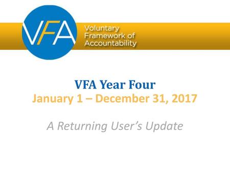 VFA Year Four January 1 – December 31, 2017