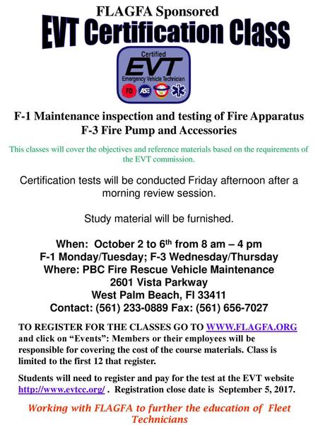 EVT Certification Class