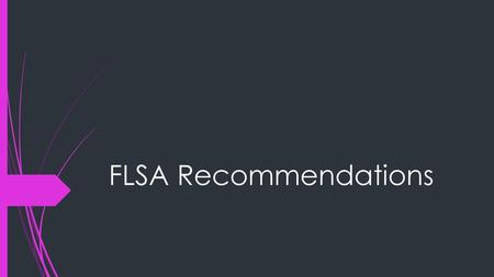 FLSA Recommendations.