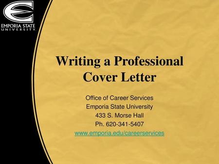 Writing a Professional Cover Letter