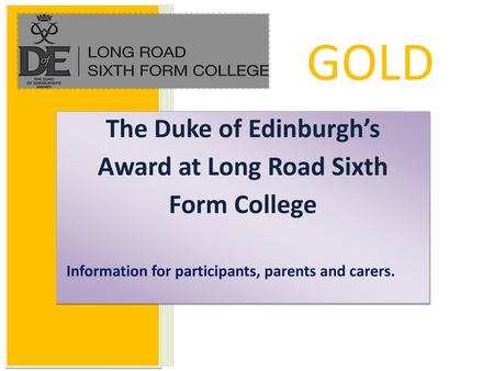 The Duke of Edinburgh’s Award at Long Road Sixth Form College