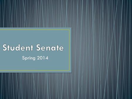 Student Senate Spring 2014.