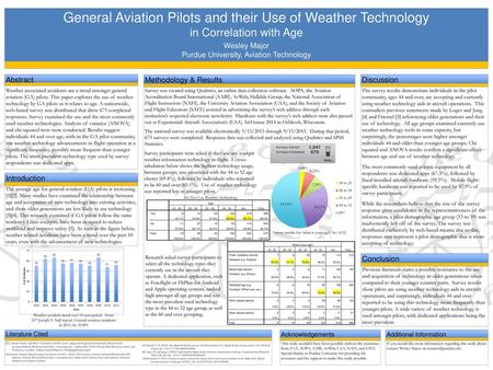 General Aviation Pilots and their Use of Weather Technology