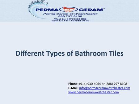 Different Types of Bathroom Tiles